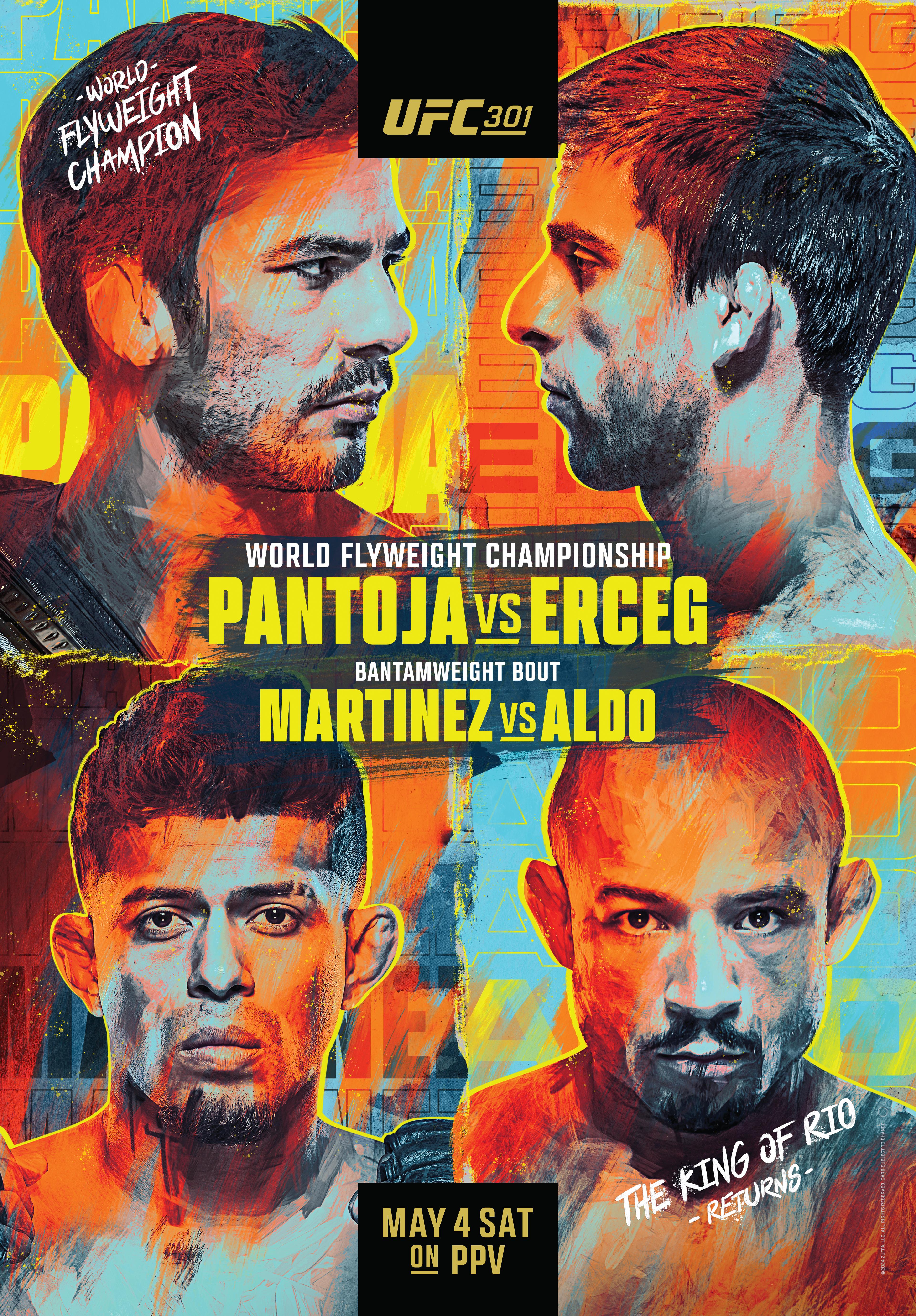 UFC 301 Pantoja vs Erceg