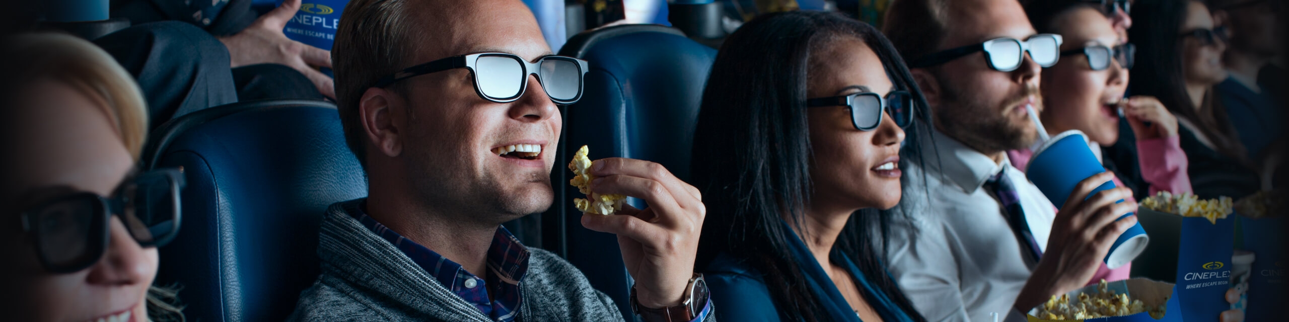 People watching movie in RealD 3D