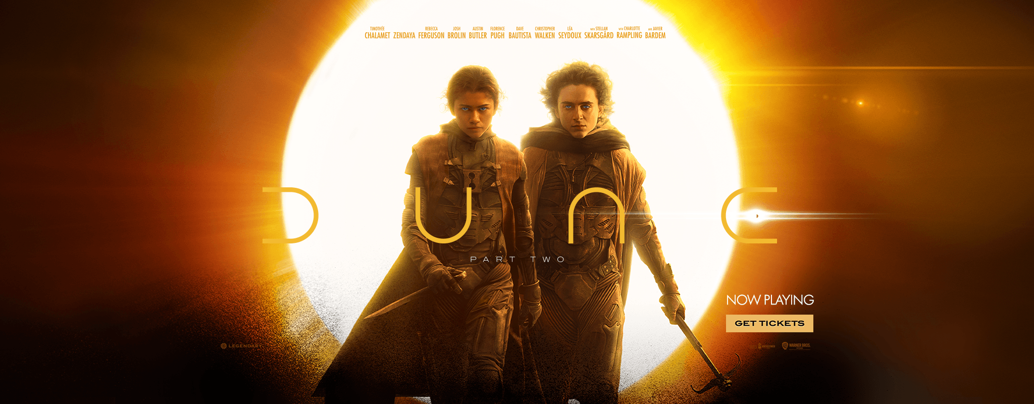 Dune part two, only in thetares March 01. Get tickets